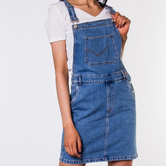 ONLY | Karlie denim Spencer pinafore dress - Picture 7 of 7
